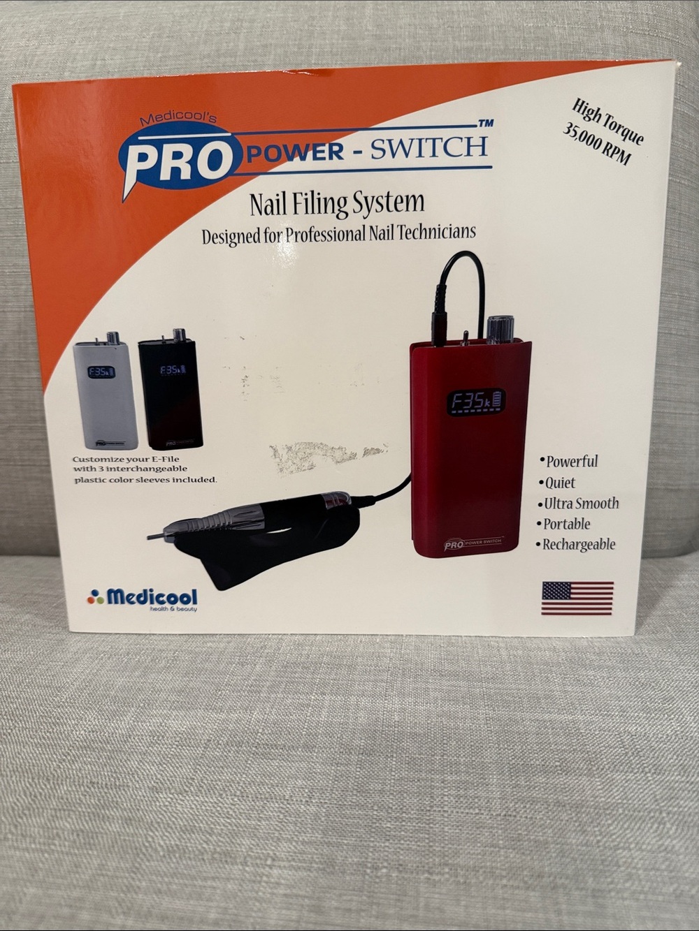 Pro Power-Switch Nail Filing System - Red